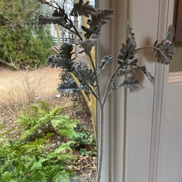 Anthropologie Terrain Velvet Faux Dusty Miller Stem - Picture 4 of 9